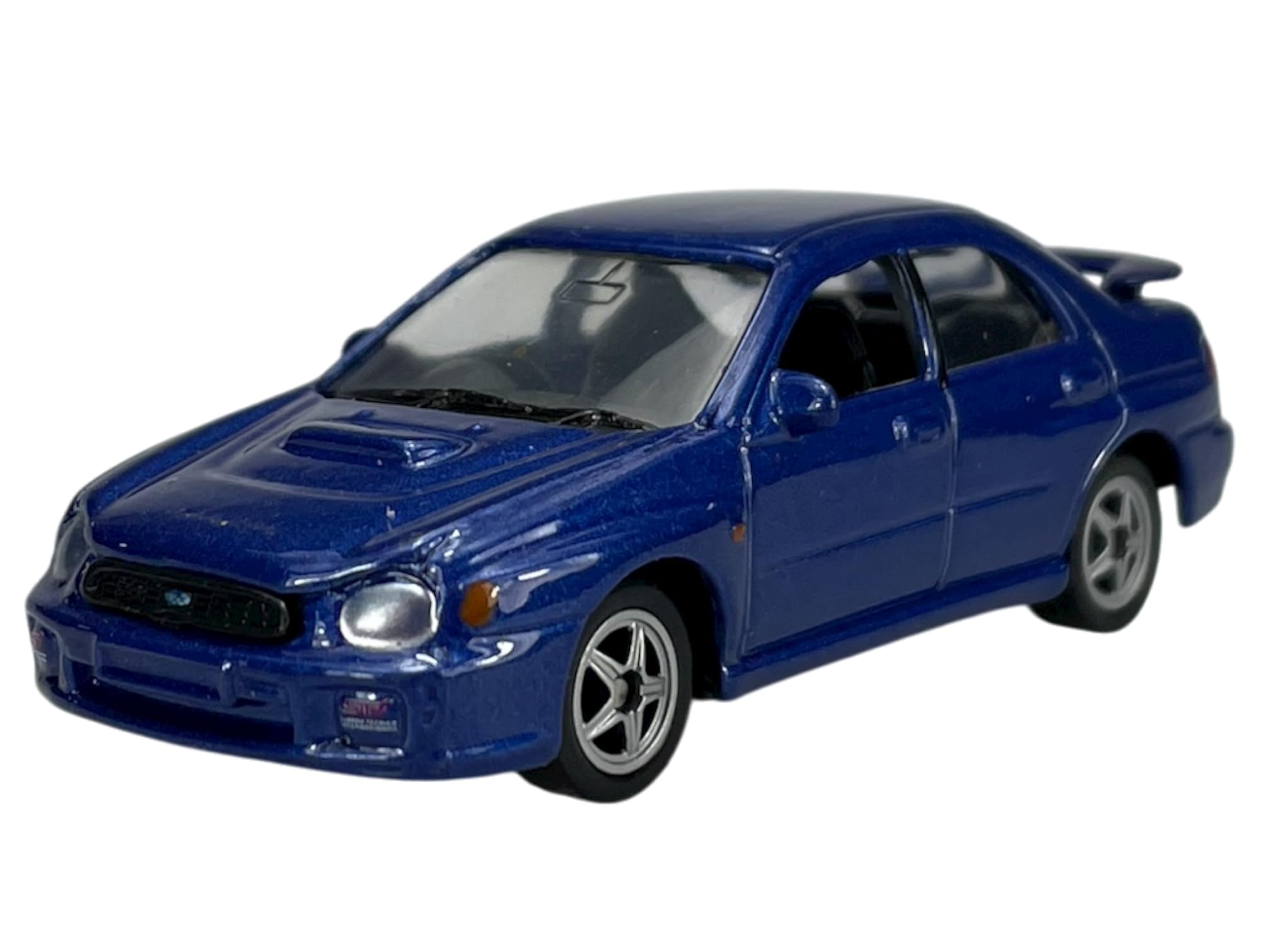 Welly Model Car Compatible with Subaru Impreza WRX STi Blue from 2002 Approx. 1/60-1/64 1:60 Model Car 7 cm