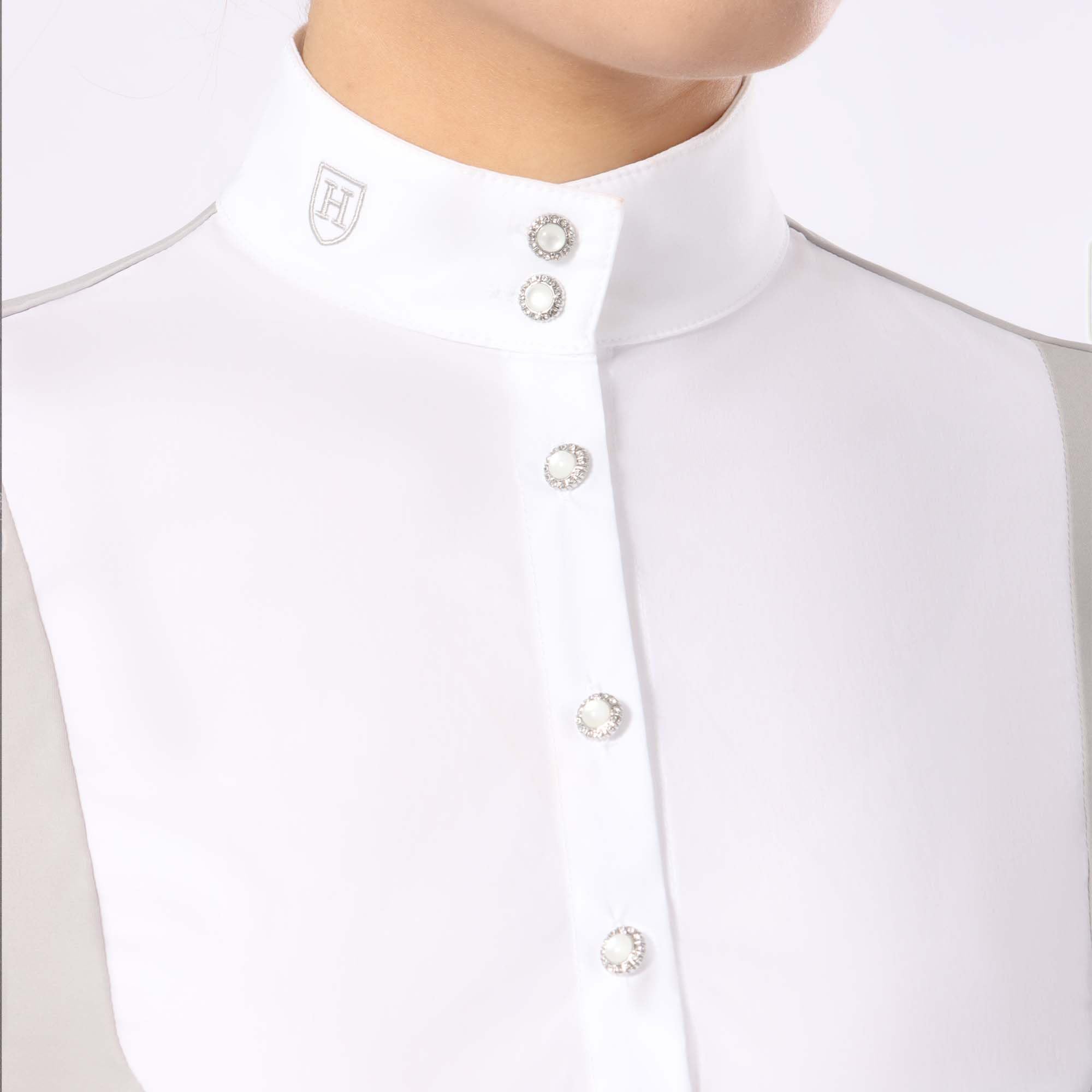 Harrison Howard Damen Reittop Langarm Reittop Show Shirt Patchwork Design