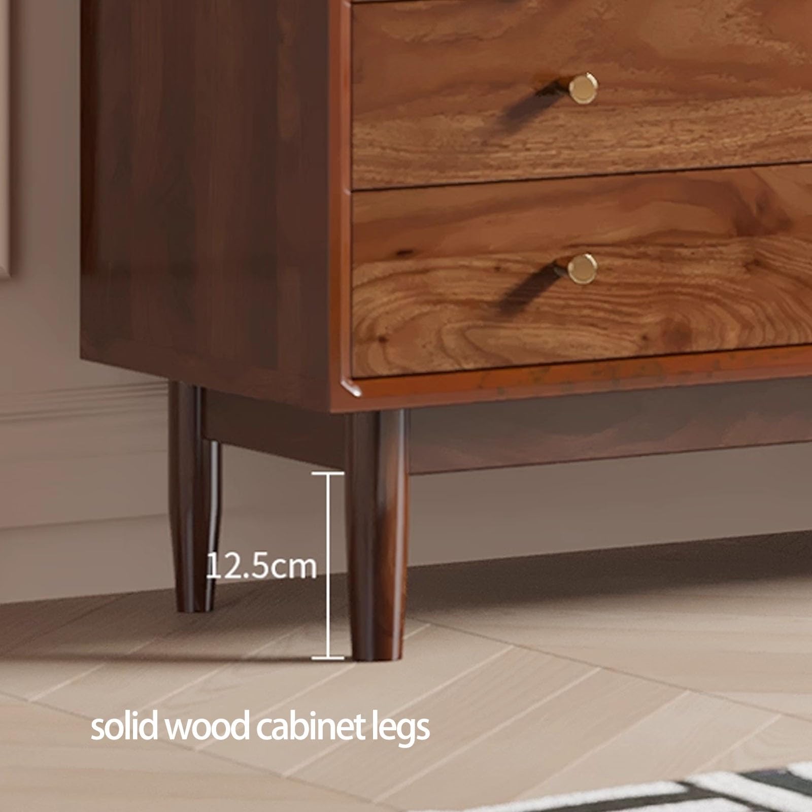 Elegante credenza da buffet con ripiani regolabili e ante in vetro, versatile credenza per sala da pranzo, cucina, ingresso, caffetteria (80 x 40 x 100 cm)