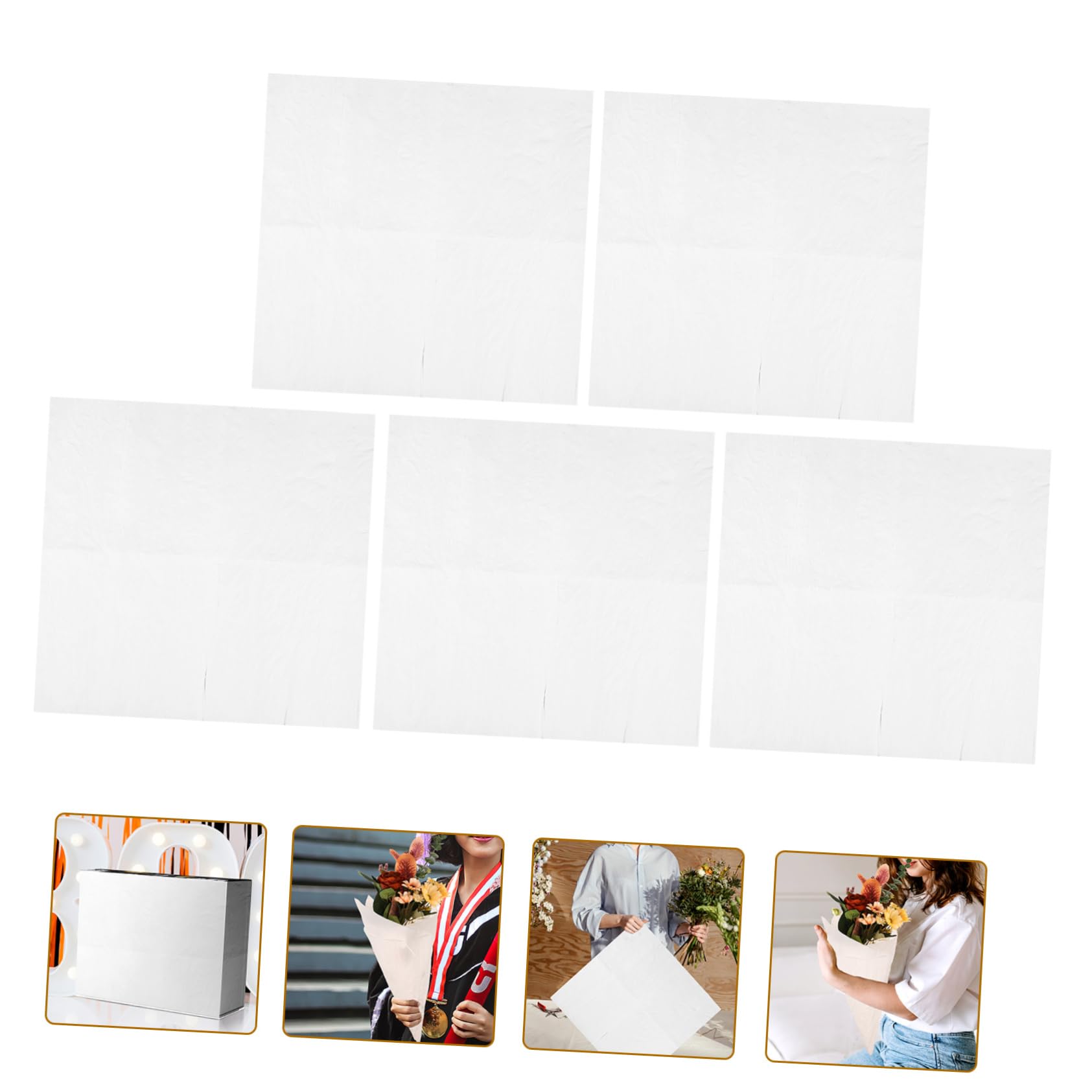 ARTIBETTER Bouquet Wrapping Paper 5 Sheets Floral Wrapping Paper Sheets for Events