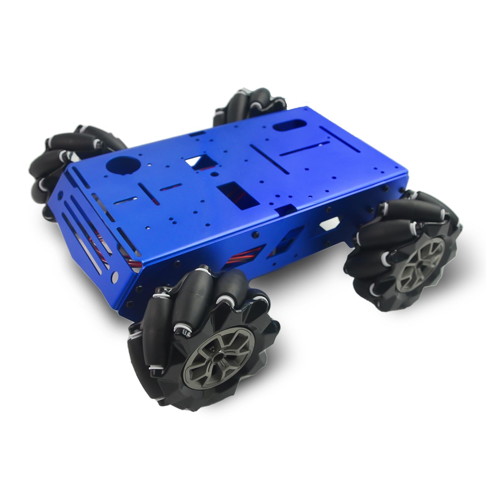 XiaoR GeekSmart Robot Chassis Mecanum Wheel Chassis 97mm Omnidirectional Wheel Full Metal Robotic Platform with 12V Encoder Motor for Jetson Nano Raspberry pi 5 4B Arduino DIY Projects Teens Adults