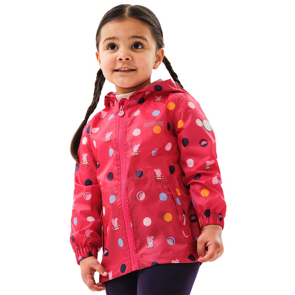Regatta Boys & Girls Unisex Peppa Pig Pack It Waterproof Shell Jacket