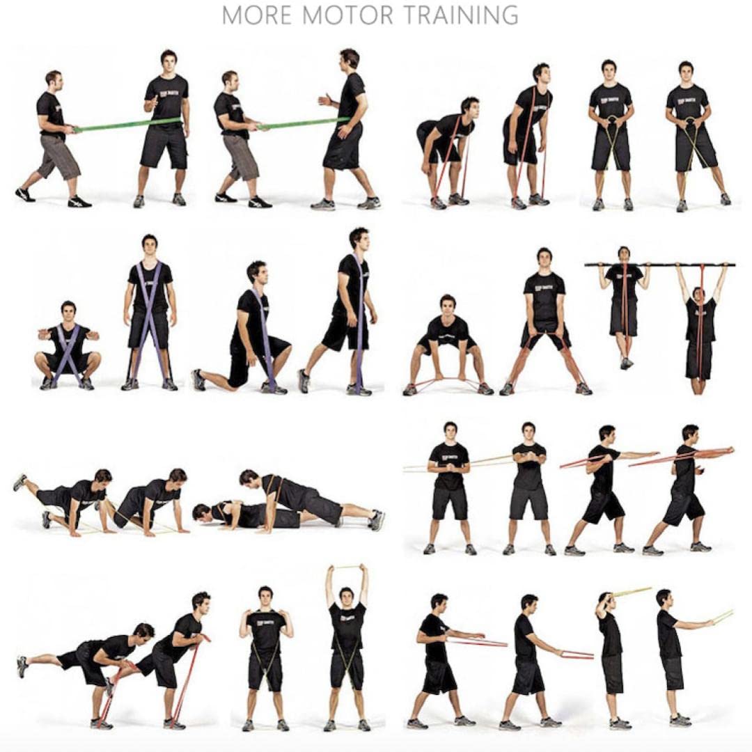 VeroMan レジスタンスバンド トレーニング フィットネス バンド チューブ 懸垂 引き上げ 補助 加重 (6点セット/バンド5点(黄・ : VeroMan レジスタンスバンド トレーニング フィットネス