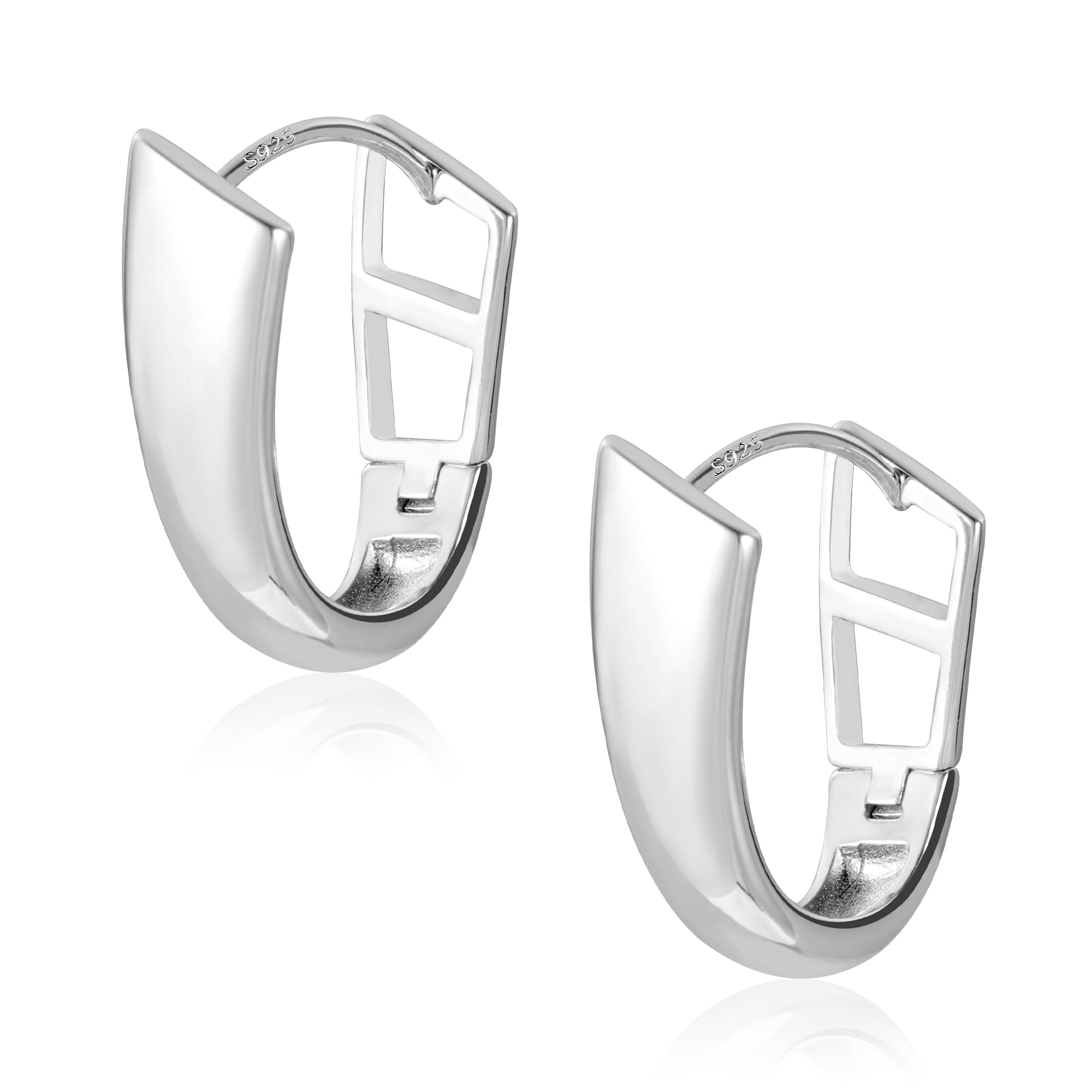 Silber Ohrringe Ohrstecker Silber 925, 2 Paar Creolen Ohrrin