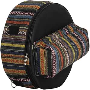 Durable Black Snare Drum Bag Backpack - Fits 14 Inch Drums, With Shoulder Straps & Outside Pockets