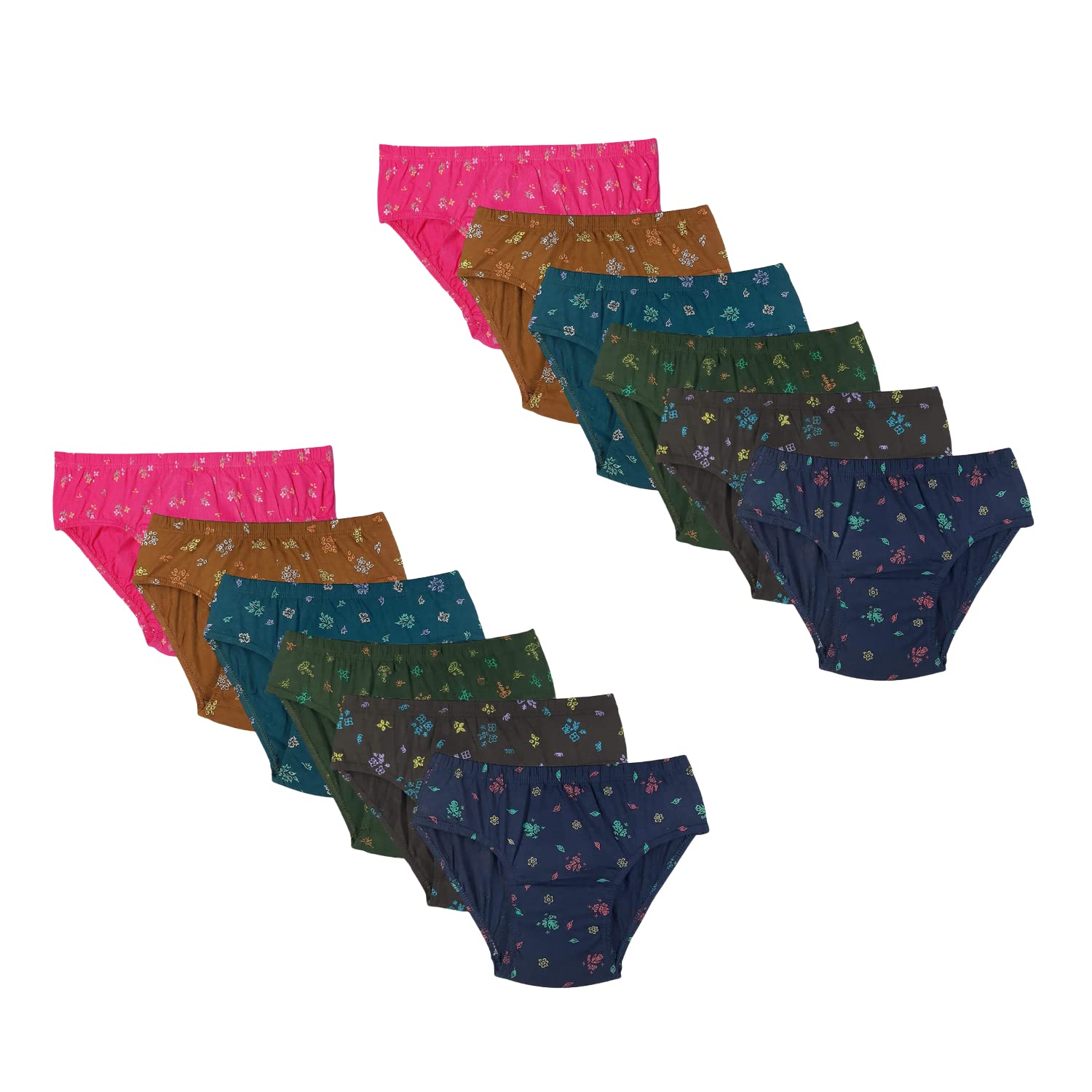 Presents Pure Cotton Girls Womens Innerwear Womens Panty Briefs Hipster Underwear with Soft Elastic (Pack of 12).-image-44