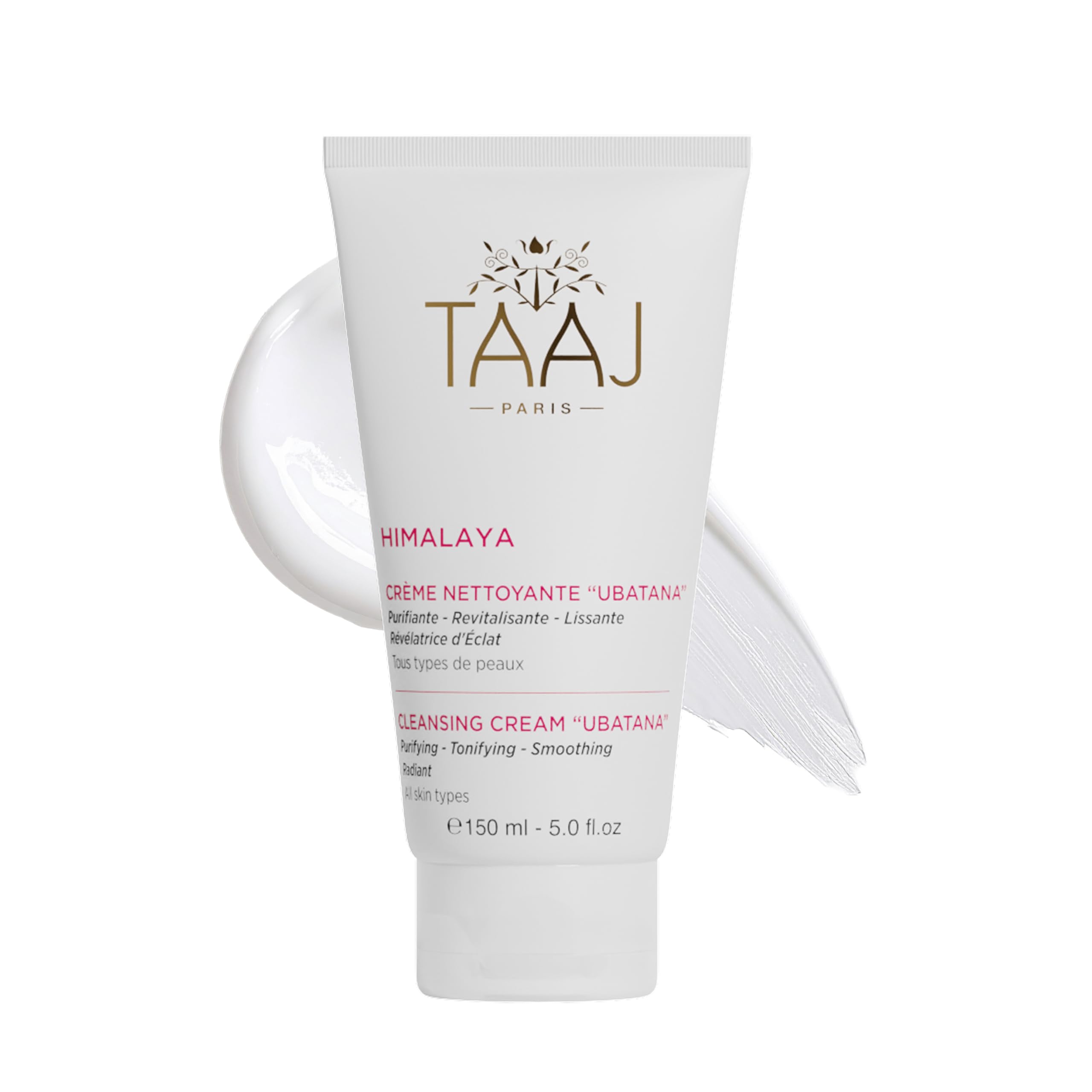 Ubatana Cleansing Cream - HIMALAYA | Soap-Free Daily Cleansing Care | Cleanses, Clarifies, Refines Skin Texture & Revives Complexion | Smooth & Radiant Skin | Vegan | 150 ml