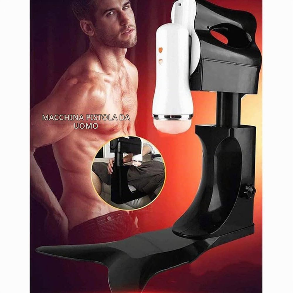 Macchina per Pompini Telescopica Automatica con Supporto, Masturbatori Elettrici per Coppe da Uomo, Giocattoli Sessuali con Fica Tascabile Masturbatore Vaginale Realistico con Vibrazione