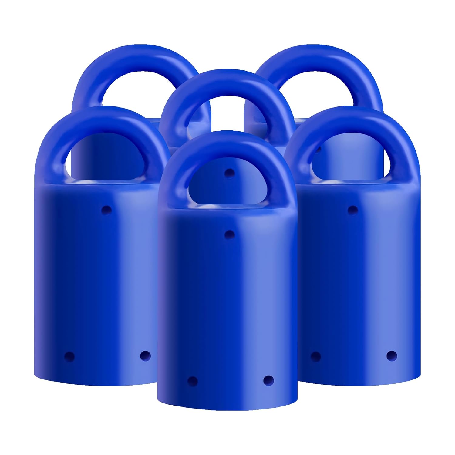 MagnetPal 6 Pack Heavy-Duty Neodymium Anti-Rust Magnet, Best for Magnetic Stud Finder/Key Organizer/Indoor and Outdoor Multi Uses, Blue with Key Ring