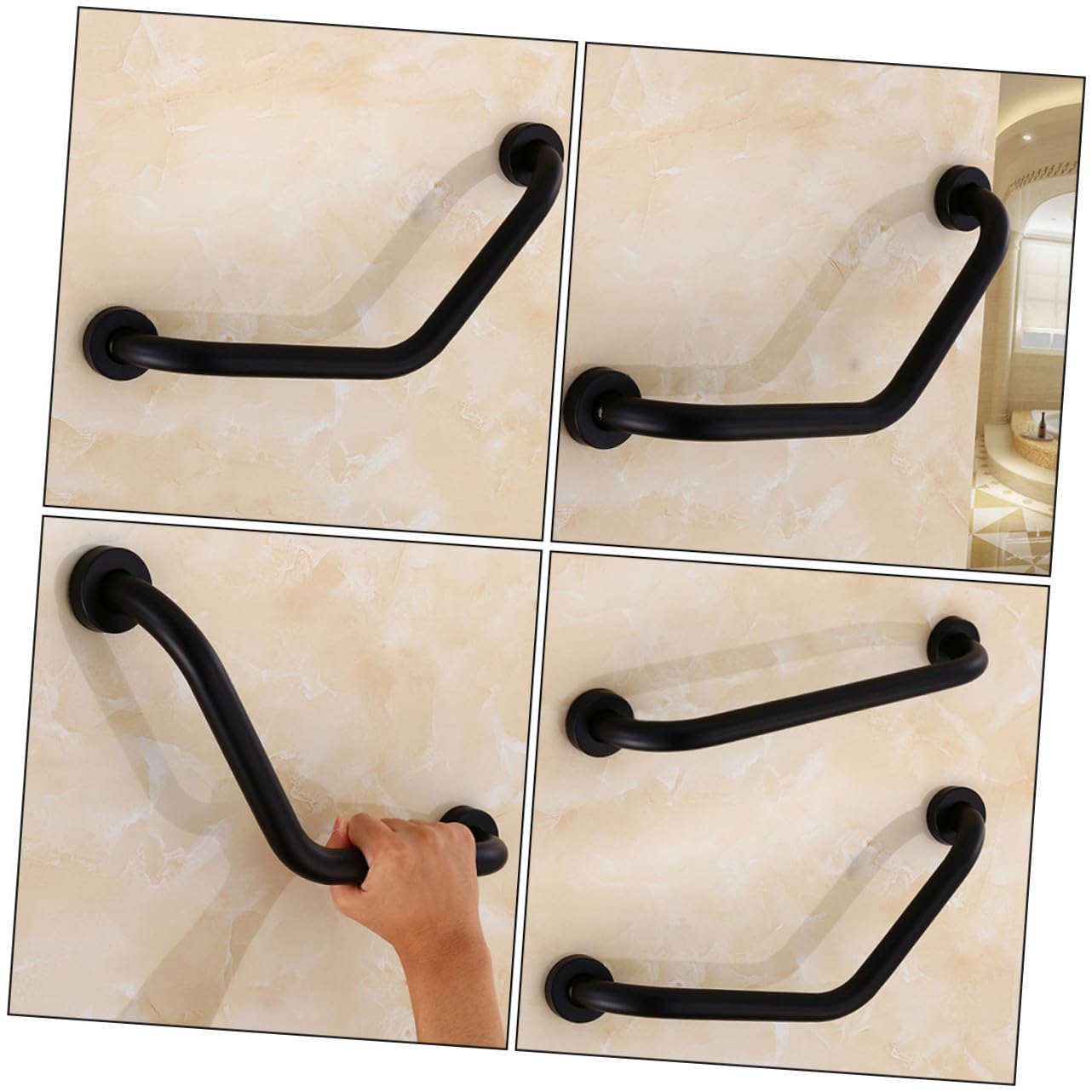 Barra de Seguridad para Inodoro Acero Inoxidable L-shaped, Apoyabrazos de Baño Antideslizante Almacenamiento para Personas Movilidad y Niños