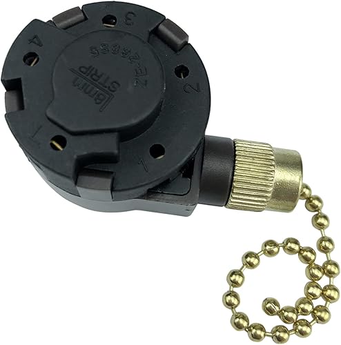 Miniatura 5 de Interruptor de cadena de tracción de repuesto para Zing Ear ZE-268S5 4 velocidades 5 cables compatible con interruptor de ventilador de techo
