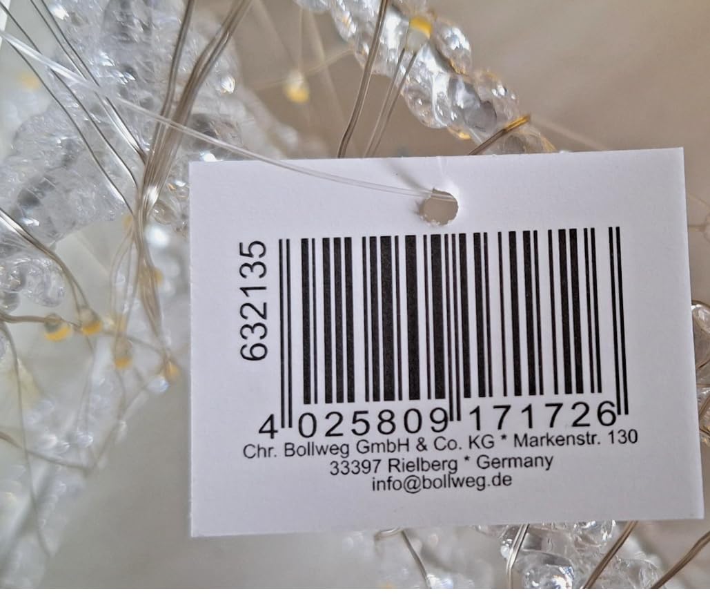 Formano Dekobaum 27x30cm mit 160 LED-Lichtern aus weissem Metall mit klarem Acryl-Rand veredelt IP 44 Adapter Weihnachten Deko für Indoor und Outdoor