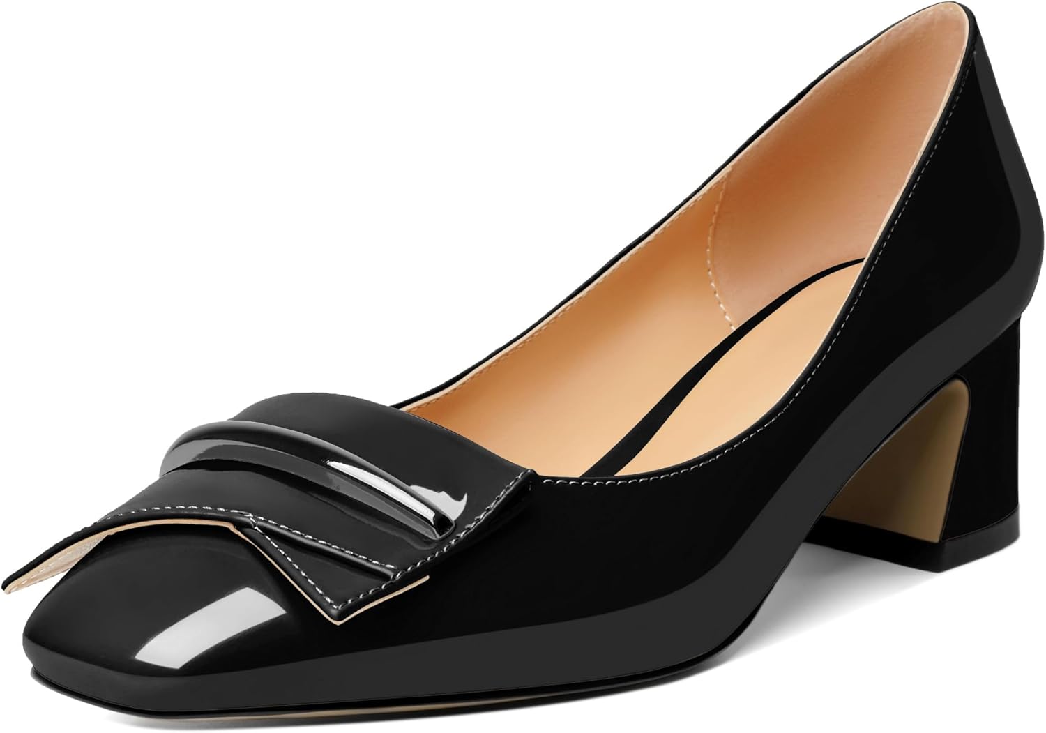 Joseywade Women Low Block Heel - Comfort Slip On Shoes