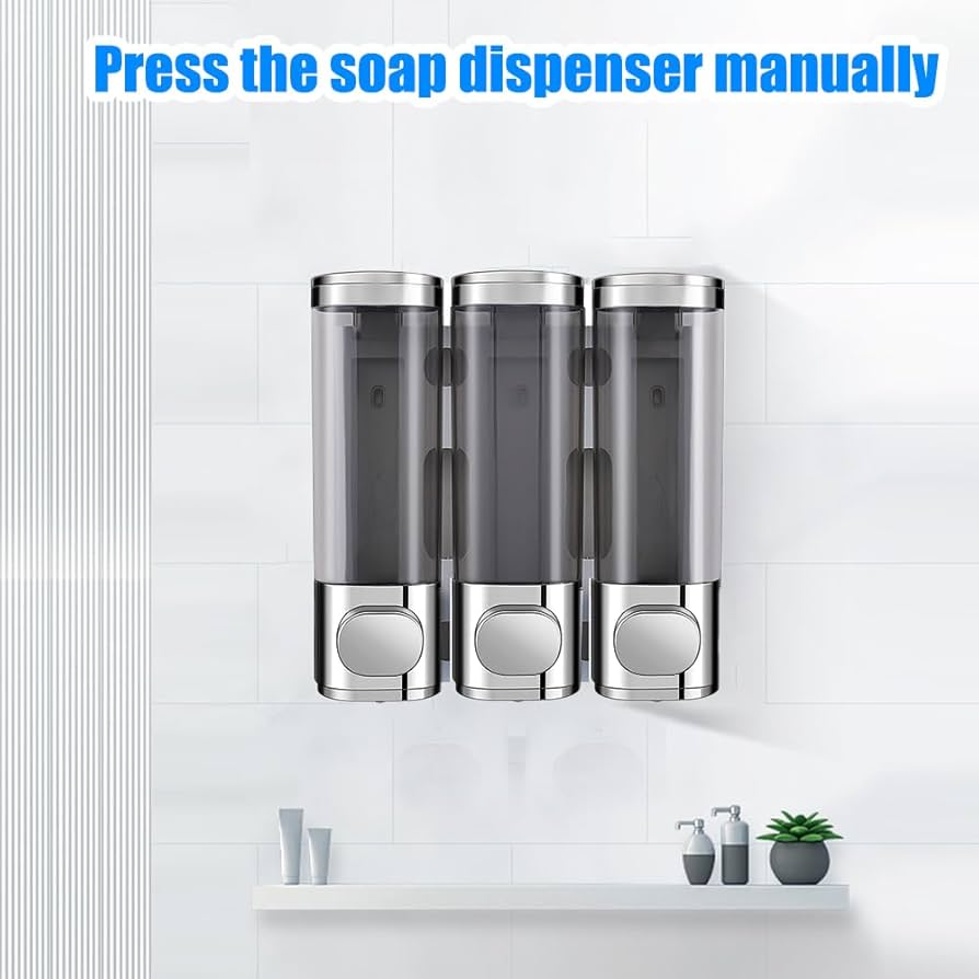 Amazon｜Solvexa シャワーシャンプーディスペンサー 3チャンバー