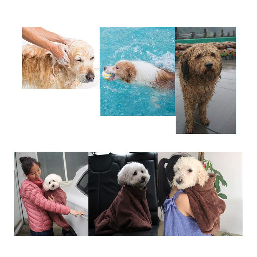 Couverture Chien Chat, Peignoir de Bain pour Chien, Serviettes de Bain en Microfibre pour Chien, Séchage Rapide et Super Absorbant