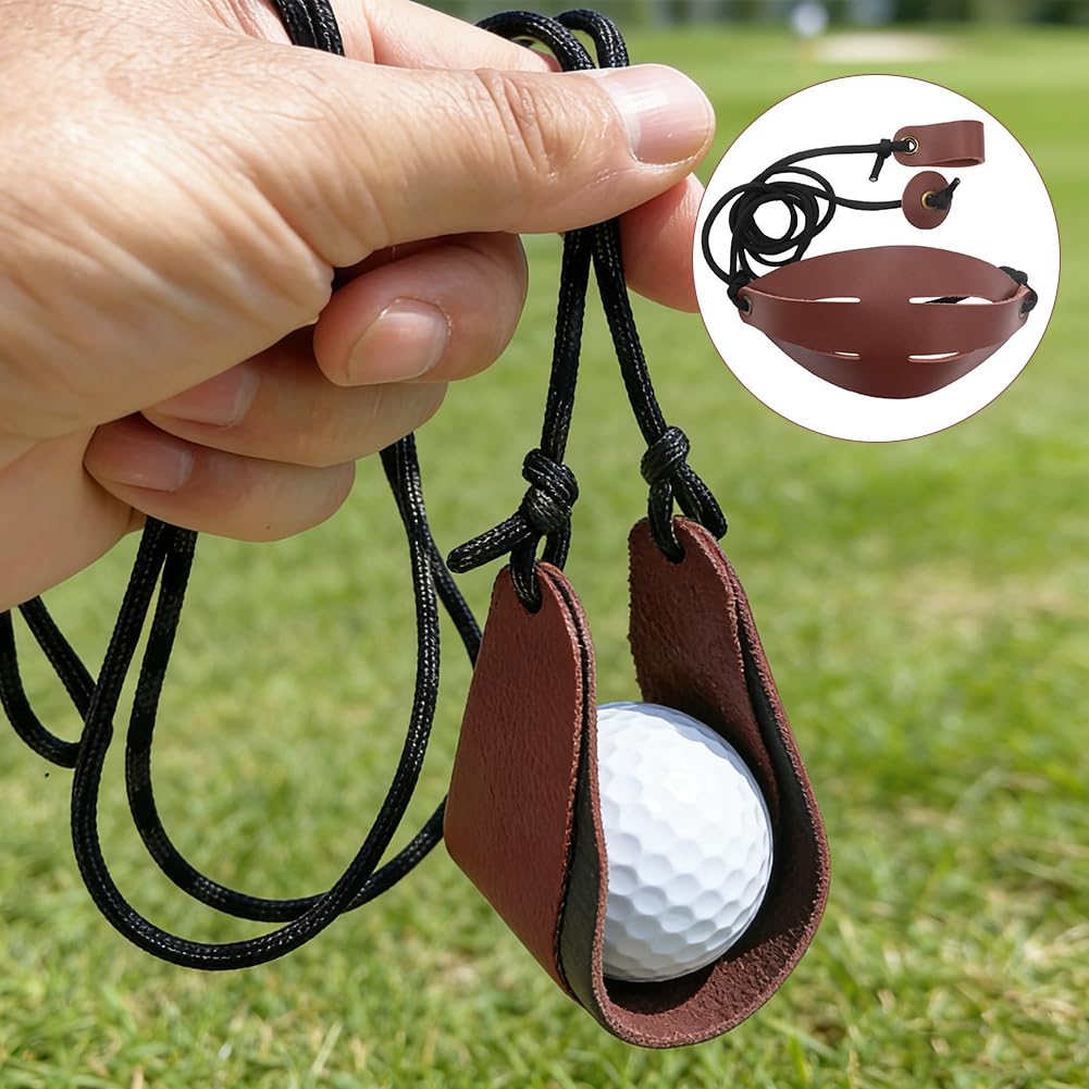 Tirachinas de pastor hechas a mano, de piel sintética y paracord, longitud ajustable, dispositivo de entrenamiento de golf, lanzador de pelotas de tenis para deportes al aire libre