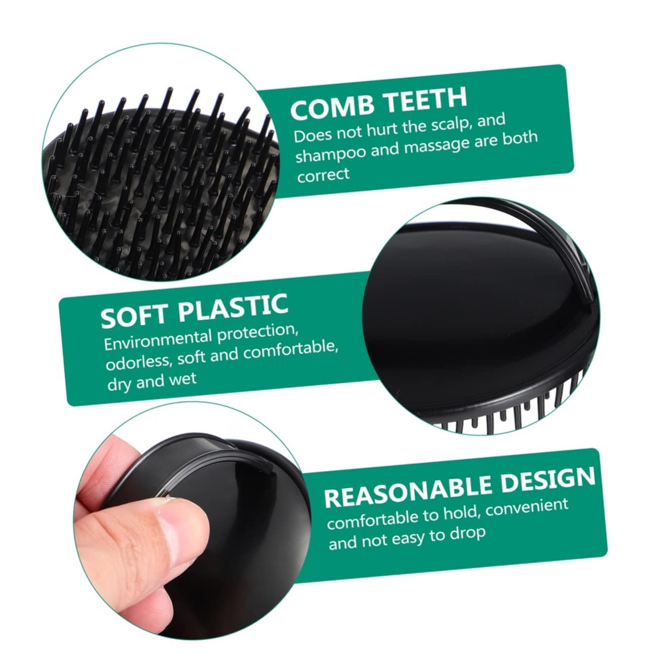 Healeved 20piezas Cepillos De Champú De Plástico Para y Masaje Del Cabelludo Herramientas De Estilismo Versátiles Masajeador Para Cuidado Del Cabello y Bienestar