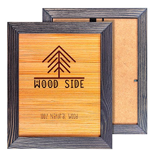 image for WOOD SIDE ORBIS 8.5 x 11 Wooden Rustic Picture Frames, Set of 2 for Di