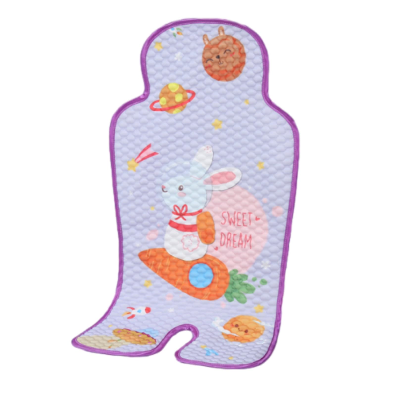 Odot Baby Pushchair Seat Liners, Universal Summer Stroller Seat Soft Comforts Ice Pushchair Liners Washable Pram Seat for Buggy Pushchair and Car Seat (Universal/Turnip Free,33x66cm)