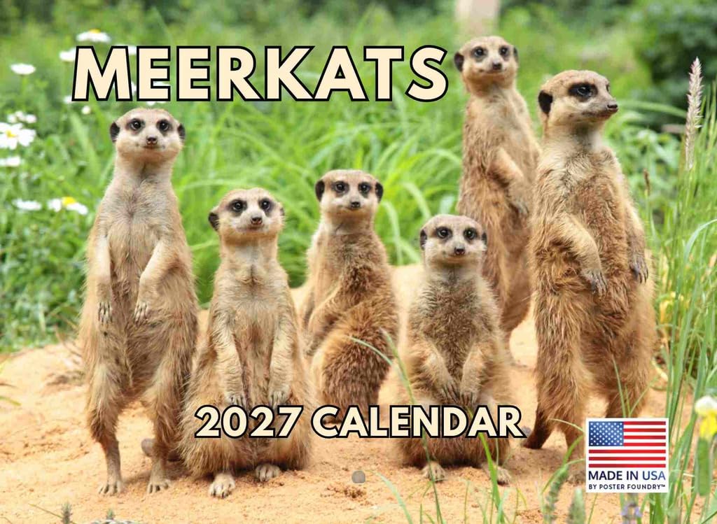 Meerkat Calendar 2027 Monthly Wall Calender 12 Month โ image 1
