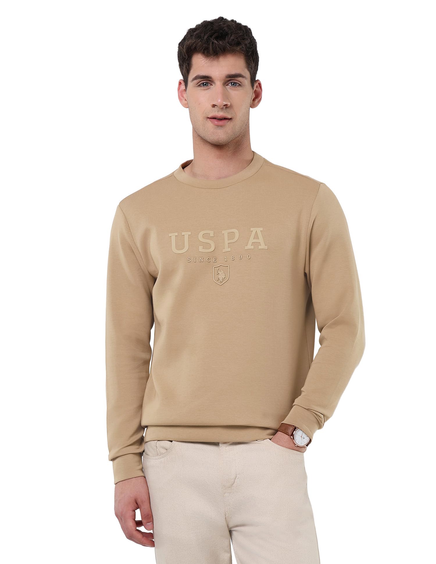 u.s. polo assn. U.S.Polo Association Men's Brand Embossed Regular Fit Sweatshirt-picture-26