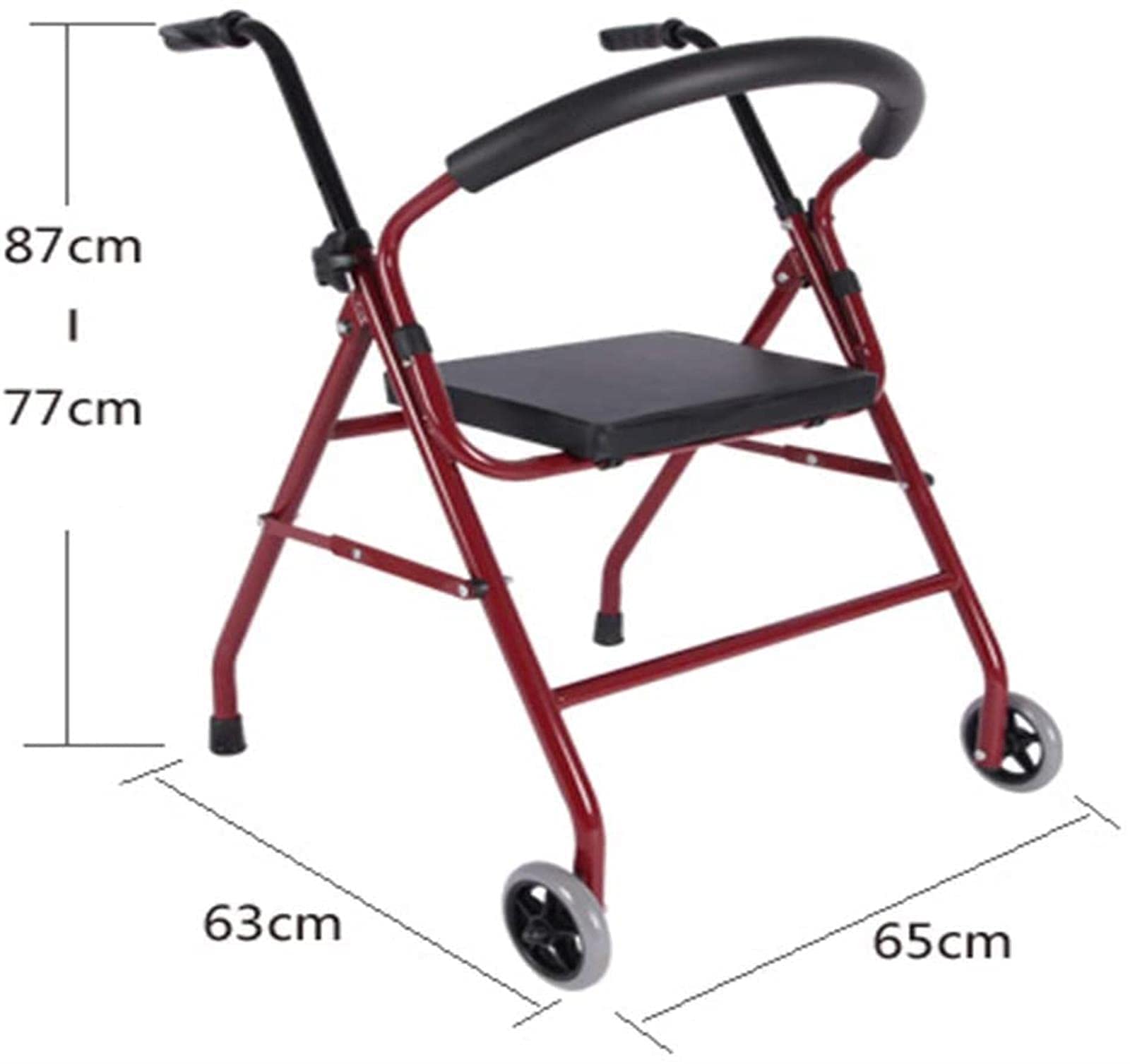Rollator Walker Chodzik, balkonik Składany na stojąco z 2 kołami Wyściełane oparcie siedzenia Pomoce w poruszaniu się Regulacja wysokości Przenośny