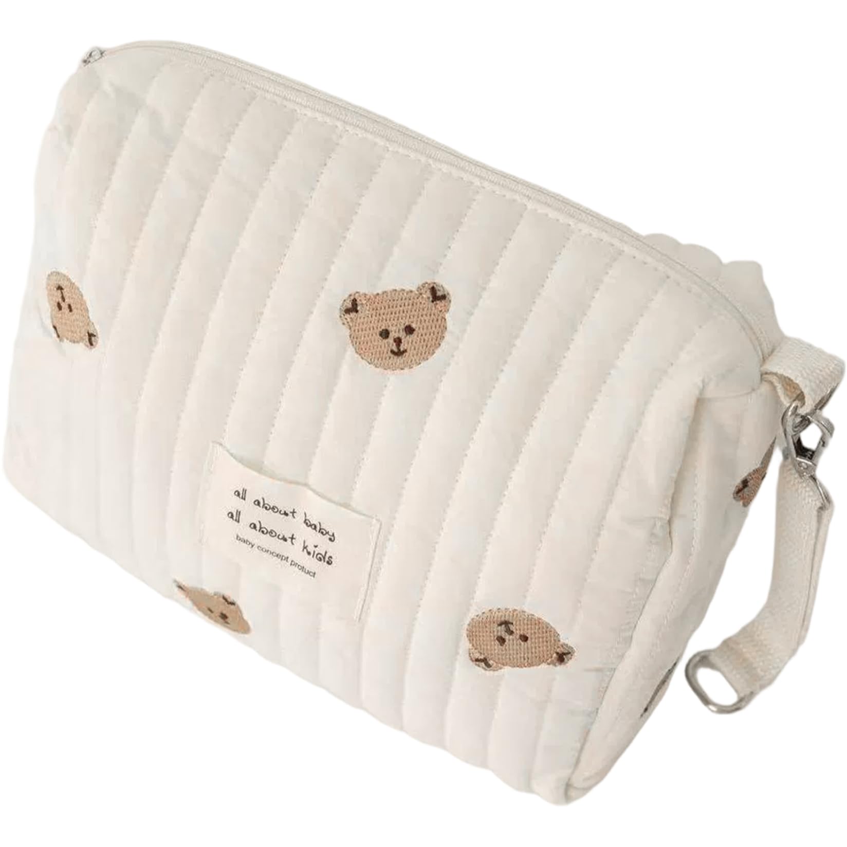 Monetais Diaper Bag Organizing Pouches Large Capacity Portable Carry-on Cotton Diaper Bag Organizer for Strollers Baby Girl Boy Pouch