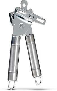 Royalford 3-in-1 Can Opener with Stainless Steel Tube Handle | Manual Tin Can Opener | Easy to Use Bottle Cap Opener