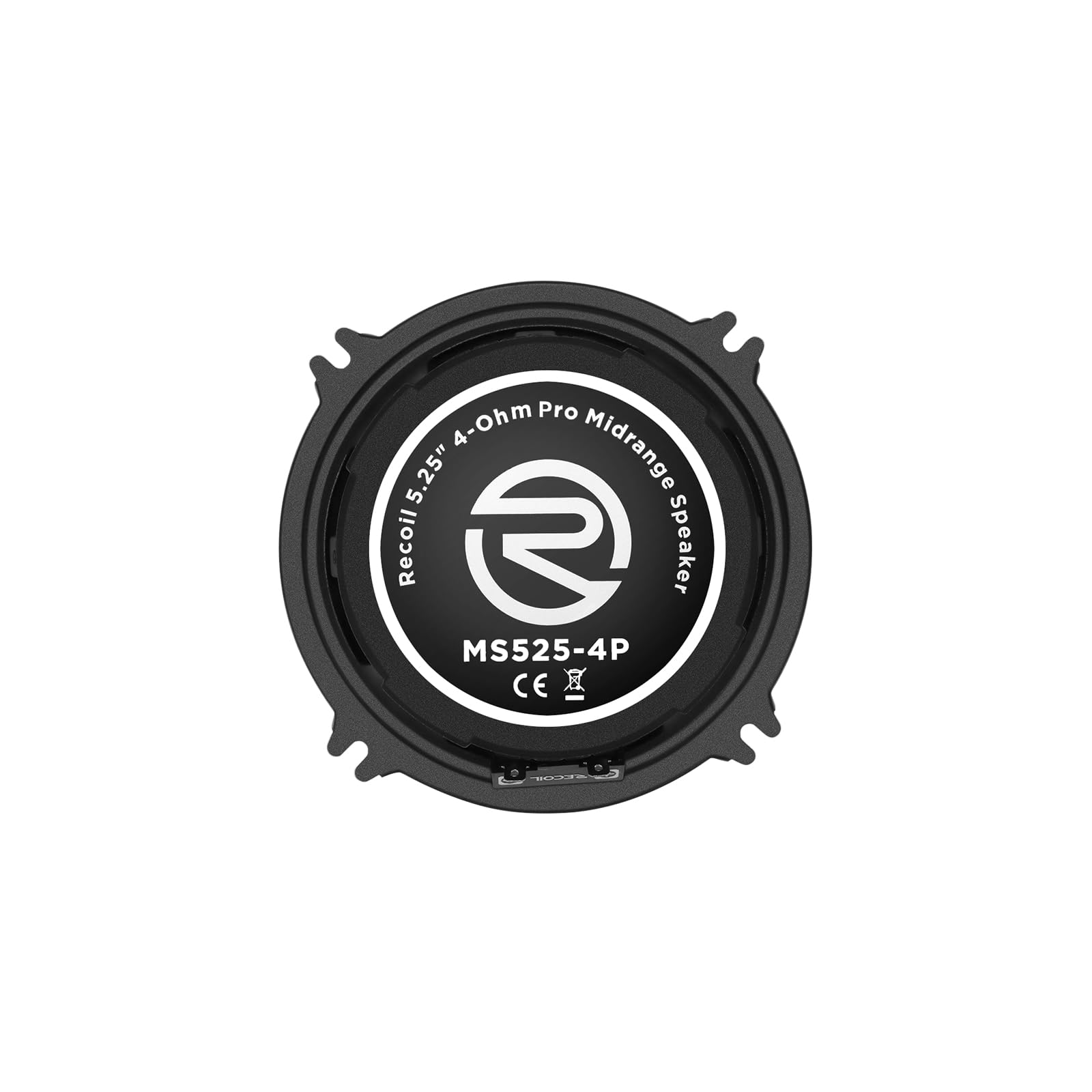 RECOIL MS525-4P Haut-parleurs Médium Voiture Pro Audio 13cm (5.25") | 320W Max, 160W RMS, 4 Ohms, Bobine Kapton 2,5cm, Aimant Ferrite – Paire