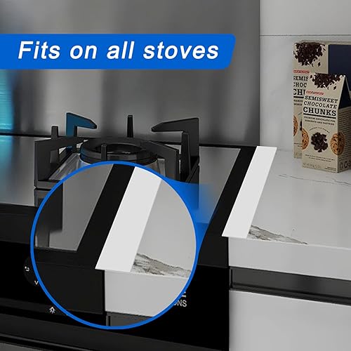 Miniatura 3 de Cubierta de silicona para encimera de estufa (paquete de 2), fácil de limpiar, resistente al calor, relleno de huecos para estufa de cocina ancha y