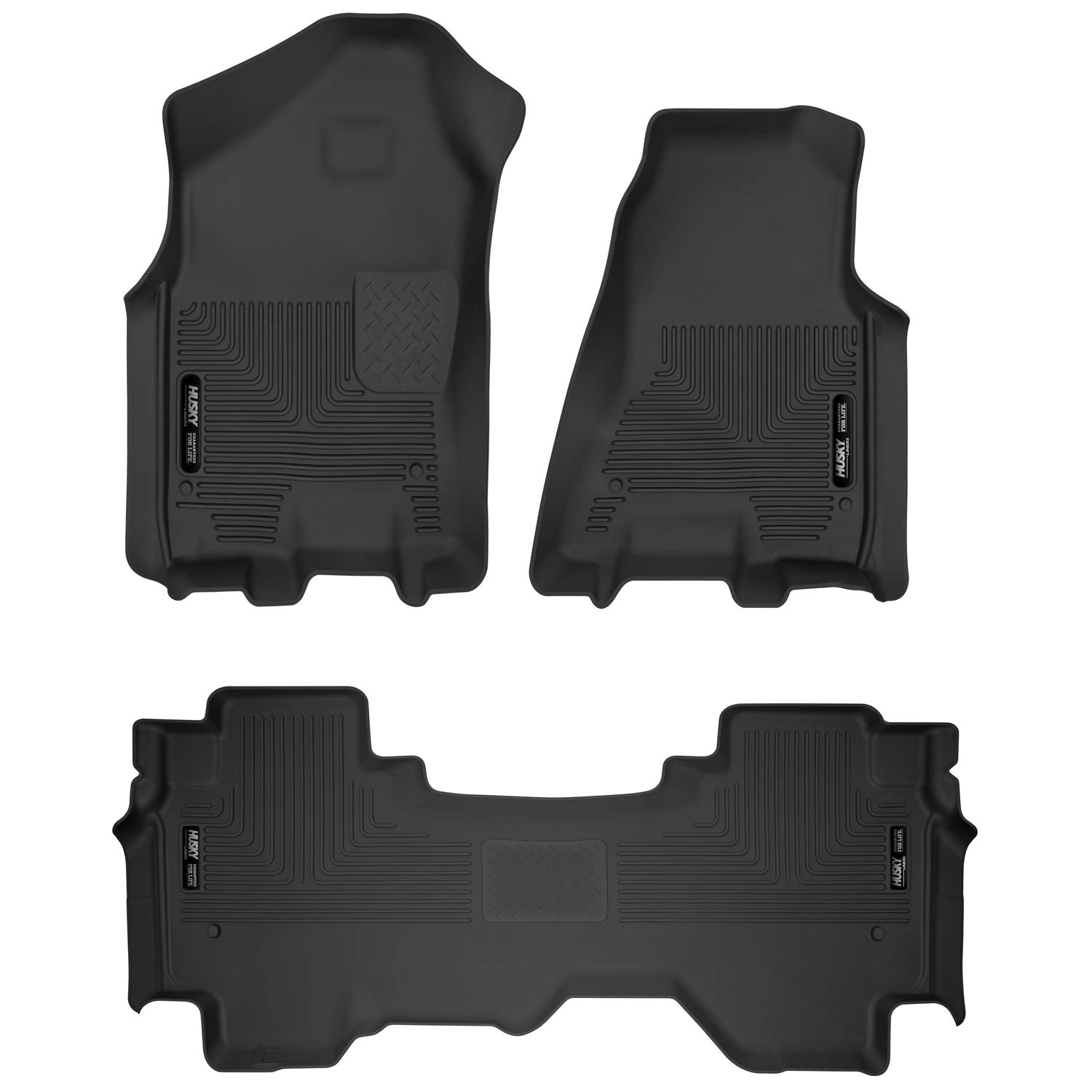 Husky Liners 53698 Fits 2019-20 Dodge Ram 1500 Quad Cab X-act Contour Front and 2nd Seat Floor Liners, Black