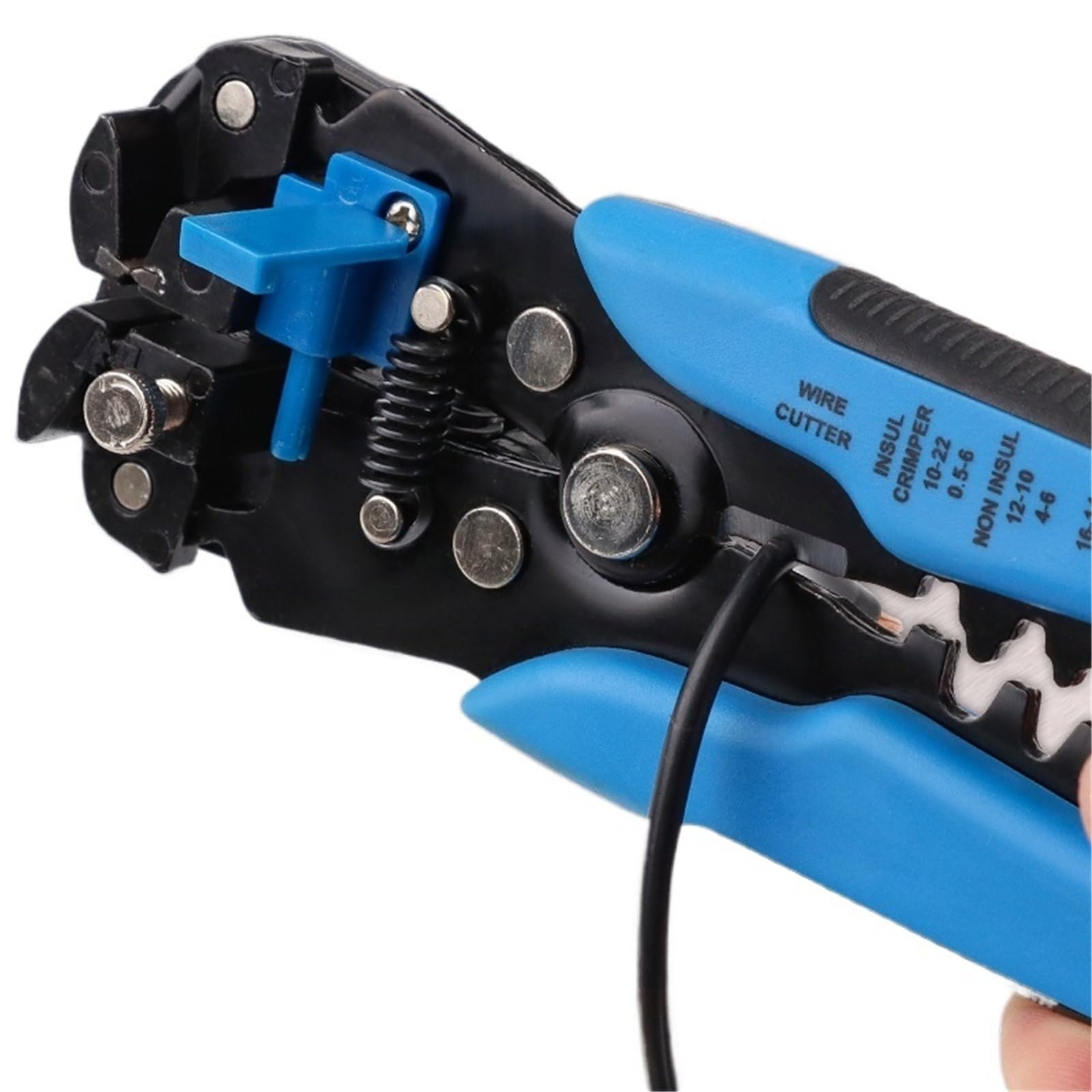 Pelacables 24-10 AWG (0,2-6 mm²) YE-1SE, herramienta pelacables automática 3 en 1, con función de corte y crimpado.