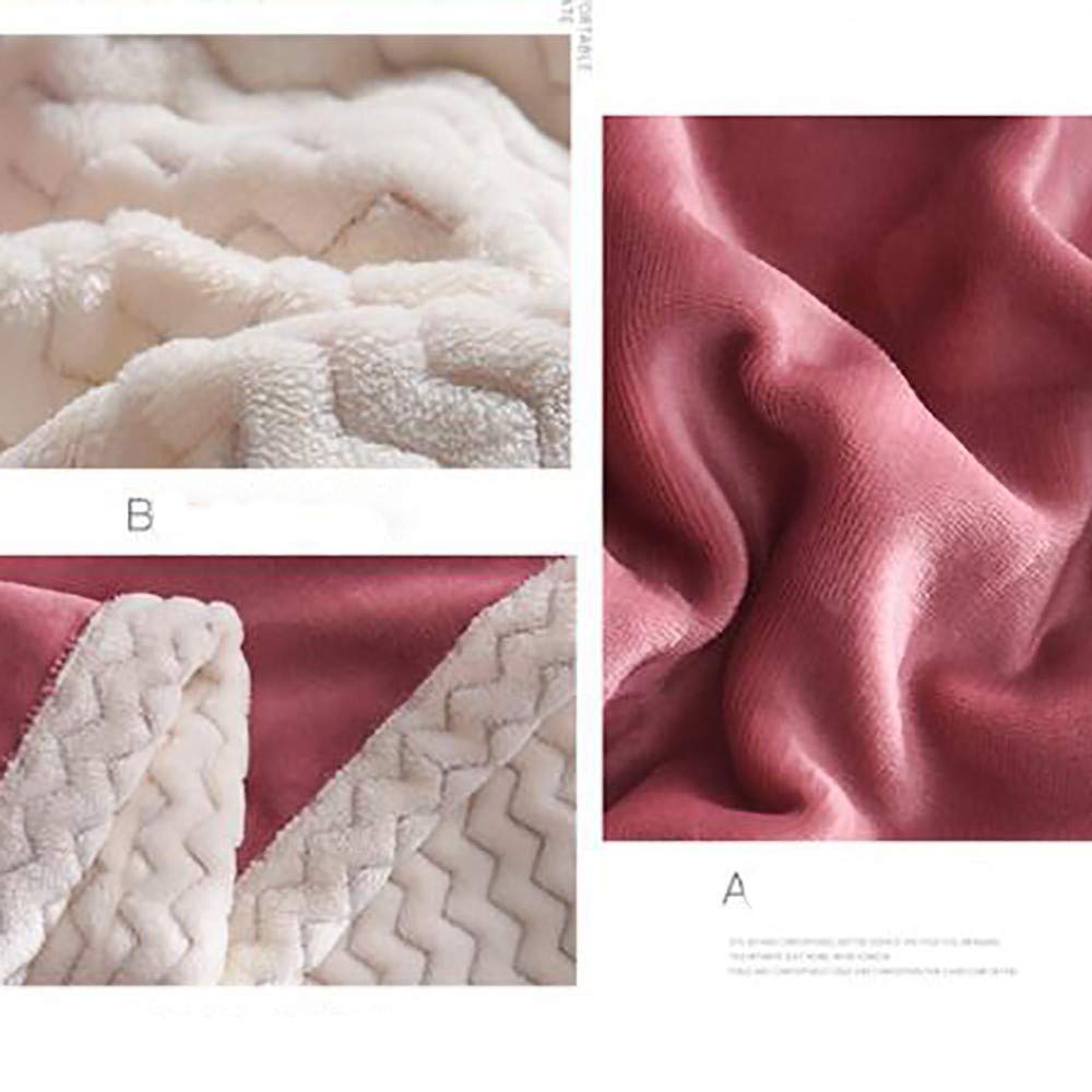 Manta de Sofá Tacto Aterciopelado, Reversible de Franela/Sherpa, Suave, Transpirable, Ligera, Ecológica y de Fácil Cuidado para Cama Sofá