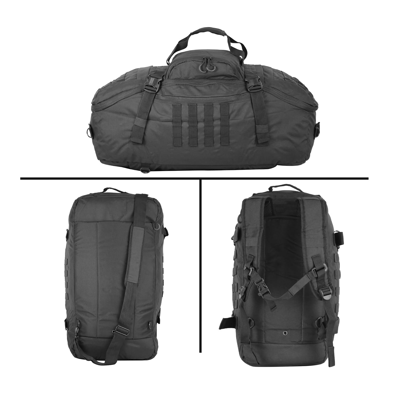 Zaino da palestra per gli uomini Sport Gym Bag Duffel Bag con tre modi di trasporto, Nero - 60 l, 60 L, Zaino da palestra per uomo borsone sportivo borsa da palestra