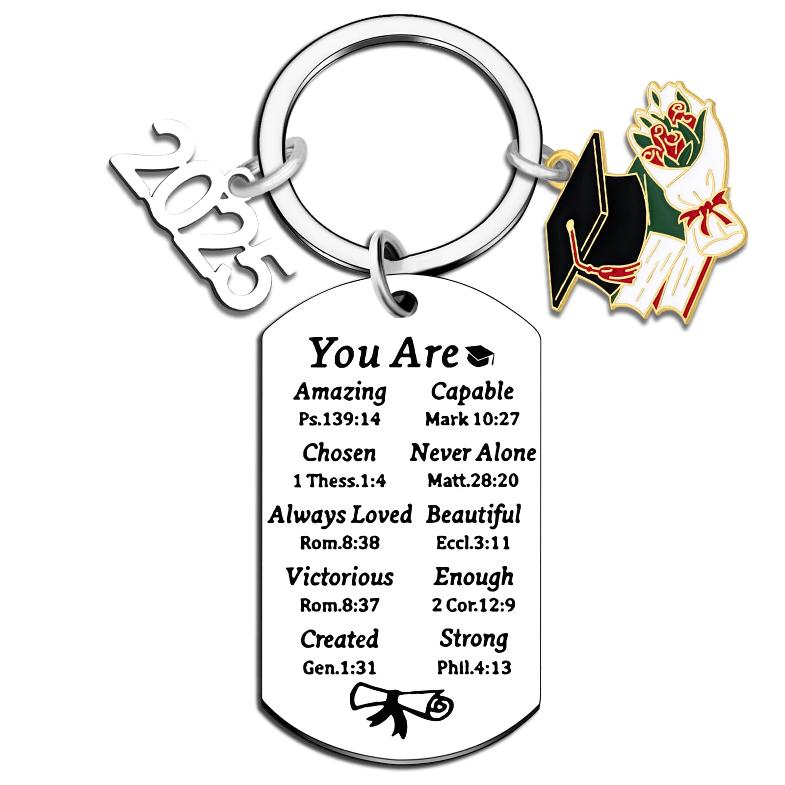 Aisity Graduation Gifts for Her Him Class Of 2025 Keychain Gifts For Middle School Senior High School College Grad Degree Student Graduation Gift for Him Her Ideas