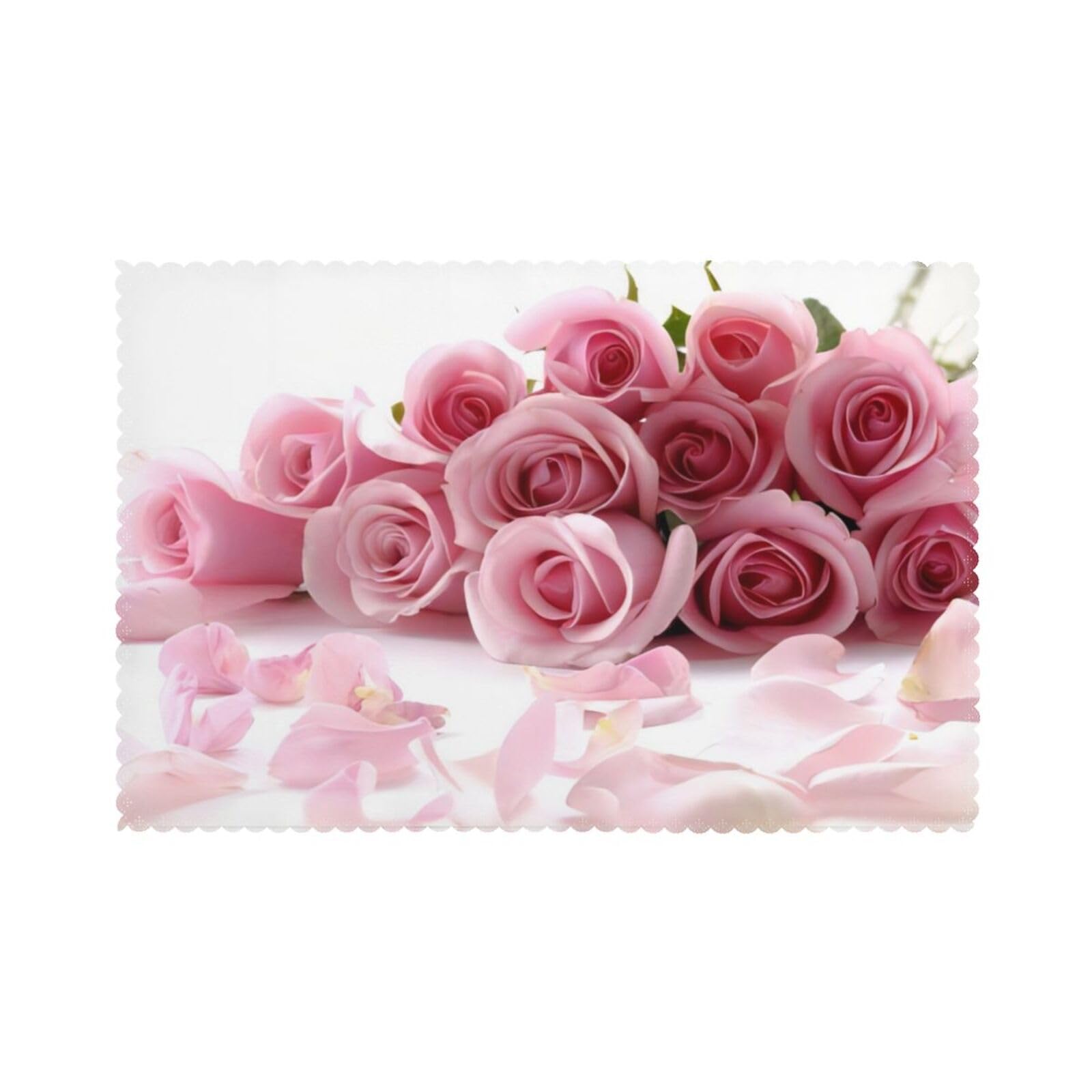 Rose Printed table mat set (6 pieces) - Aesthetic upgrade for family gatherings and hotel banquets