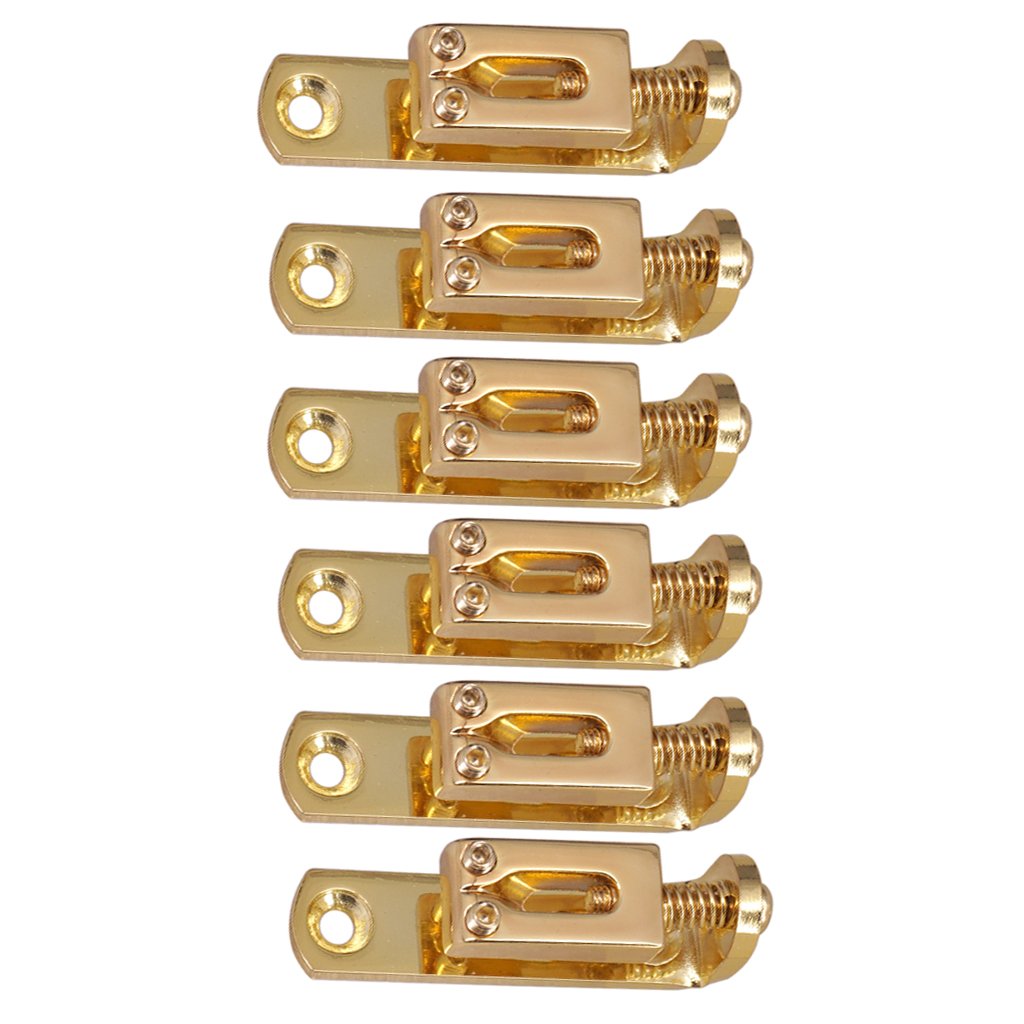 CALANDIS 6 Piece Individual Single Bridge Saddles for 6 String Electric Guitar Golden | Saddles | Guitar Parts | Parts & Accessories | Guitars & Basses-image-9