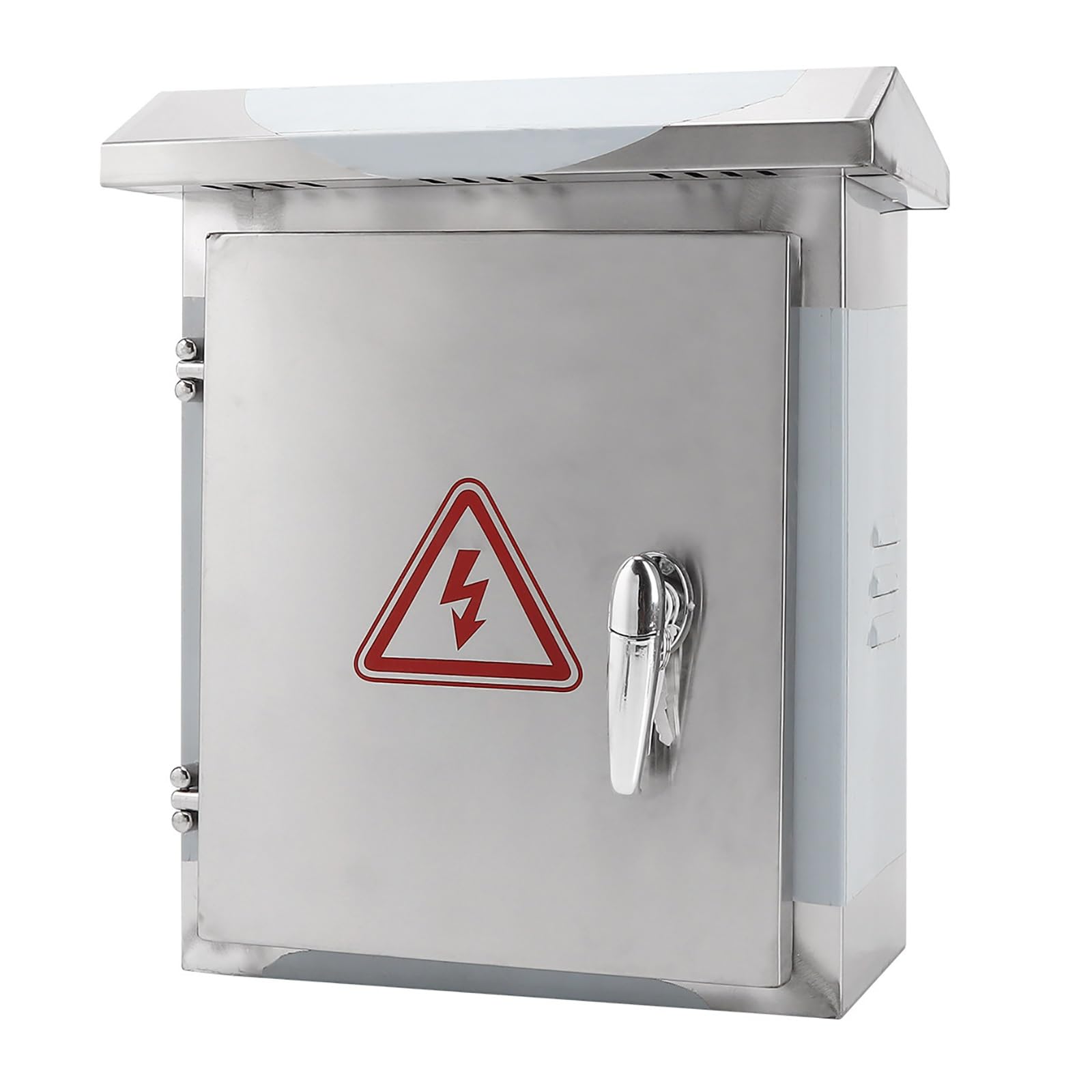 Skrzynka Elektryczna, Zewnętrzna Skrzynka Rozdzielcza Stali Nierdzewnej 304 z Osłoną Przeciwdeszczową, do Użytku na Zewnątrz(40x20x60CM/16x8x24IN)