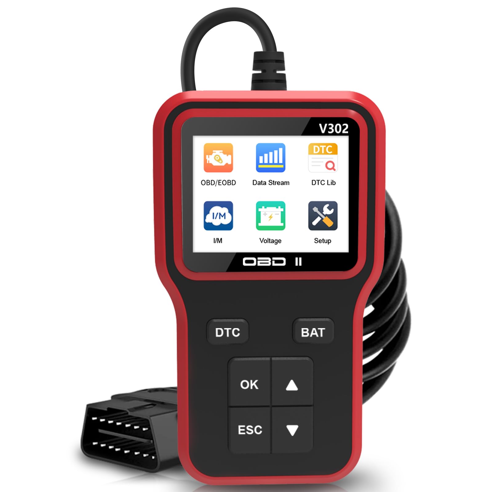 OBD2 Auto Diagnostica Diagnosi-auto Supporta più lingue, Diagnostico OBD2 per Multimarca - Lettore Errore Motore Auto con Funzioni-OBD2, Professionale Diagnostica Per tutti i Veicoli OBDII