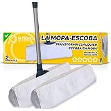 ✅ VERSATILIDAD: Esta funda mopa para escoba es ideal por que te permite tener un doble uso para tu escoba, como mopa para suelo y como escoba tradicional, consiguiendo una gran limpieza. Mopas de Limpieza Suelos