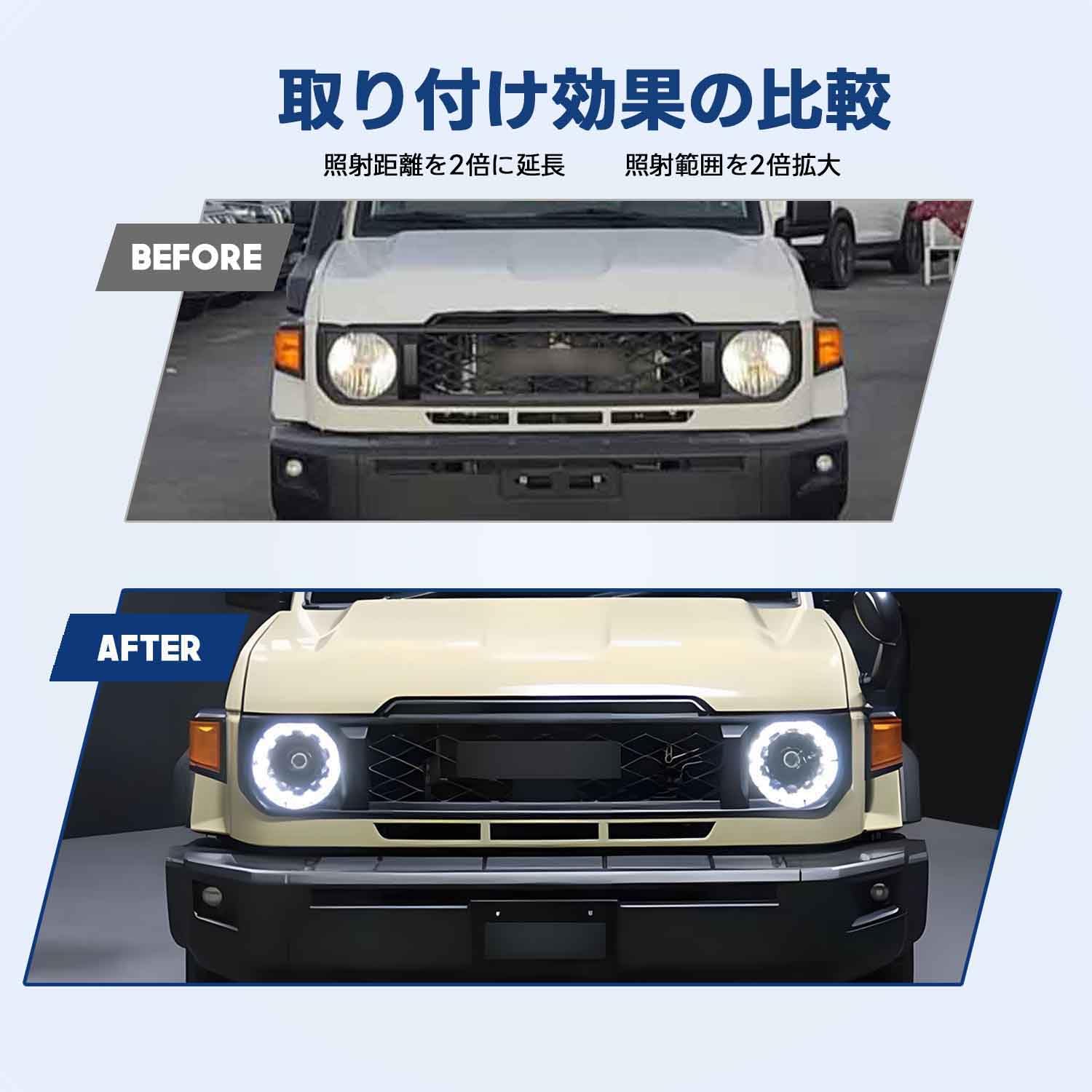 TOYOTA ラウンドクルーザー80周年限定ヘッドライト トヨタ ランドクルーザー70 4.2 ZX ディーゼル 4WD(322929798