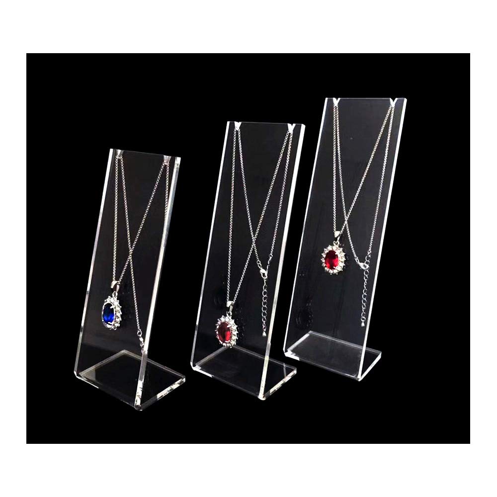 Modern Elegant Clear Acrylic Necklace Display Stands Jewelry Trade Show