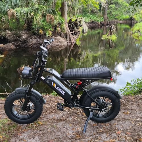 Image of 1500W Peak Electric Bike for Adults, 28MPH 48V 13Ah Removable Battery, 60 Mile Range, 16 inchx4.0 inch Fat Tire, 7-Speed E-Bike with Dual Suspension - Commuter Ebike for Men & Women