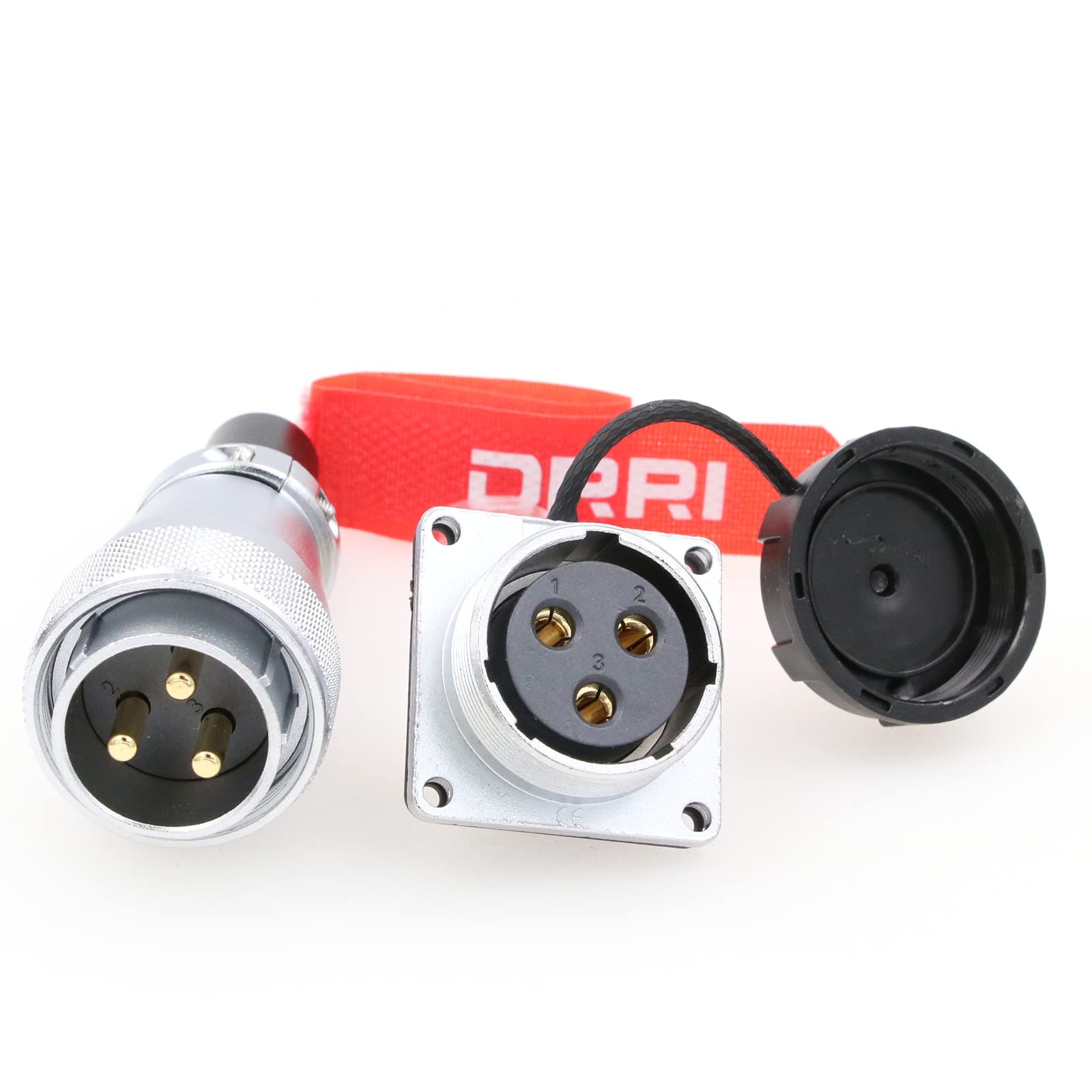 DRRI WEIPU High Voltage WS28 3-Pin Metal Aviation Circular Bulkhead Connector TQ Male Plug Female Socket Z for Solar Panel
