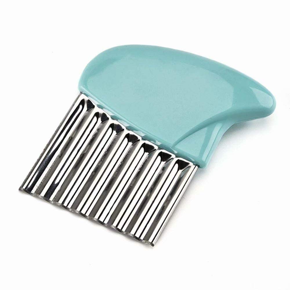 Byfri Stainless Steel Crinkle Cut Potato Chip Cutter Vegetable Wavy Blade Cutter Kitchen Tools