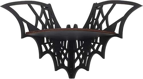 Estante de almacenamiento de telaraña, estante de esquina flotante gótico para decoración espeluznante del hogar, estante de exhibición de madera