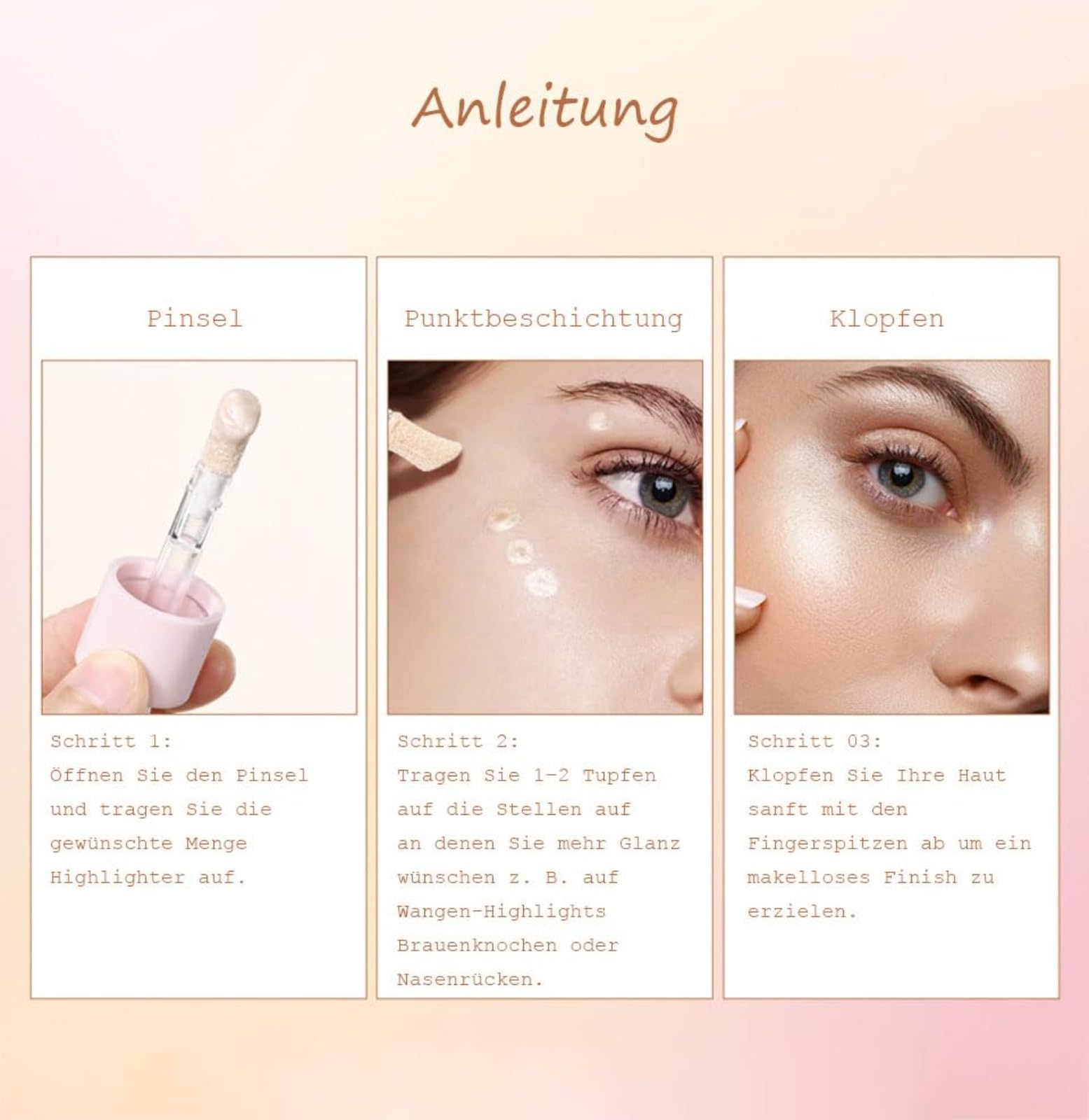 Rare Beauty Positive Light Dewy Highlighter, Face Highlighter Bronzer Makeup Stick für Gesicht und Körper (Enchant)