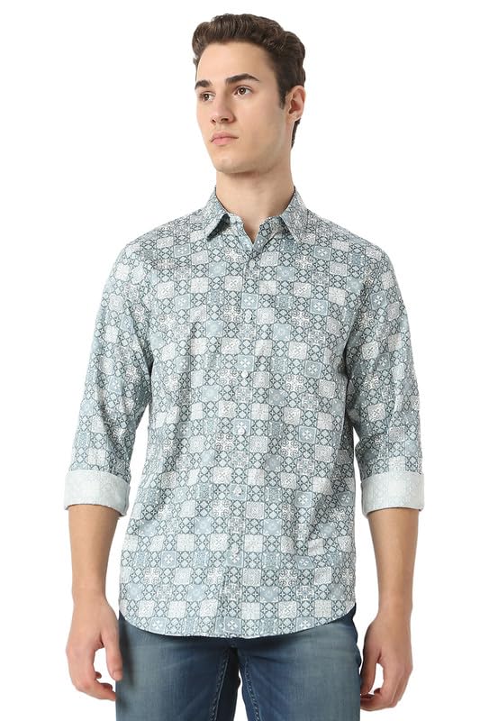 Image of MARK & ALBERT Men's Slim Fit Cotton Formal Shirt
