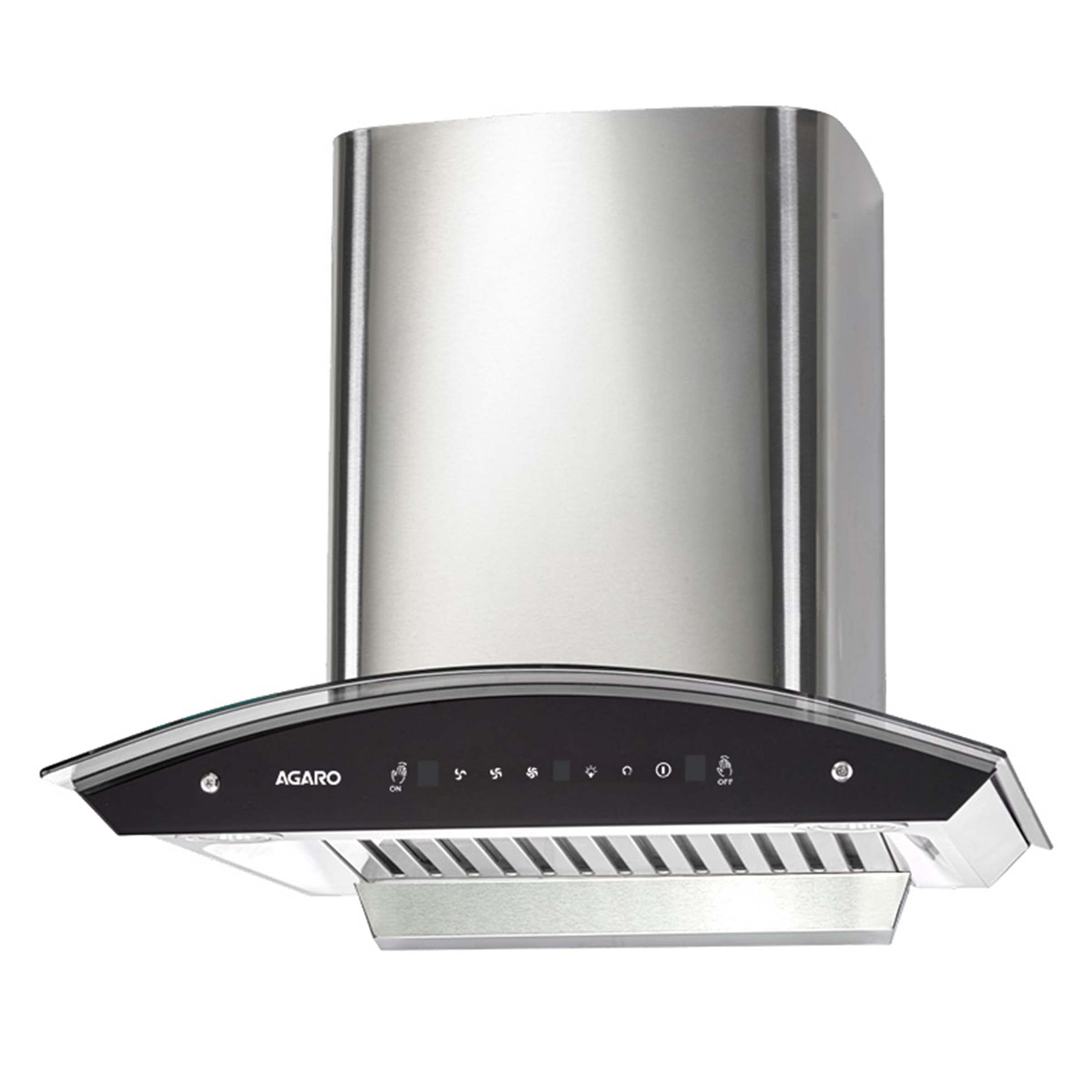 AGARO Elite Kitchen Chimney 60 cm 1200 m3/hr Auto-Clean Curved Glass Kitchen Hood (SS Baffle Filter, Touch and Motion Sensor Control and Digital Display, Silver)-image-41