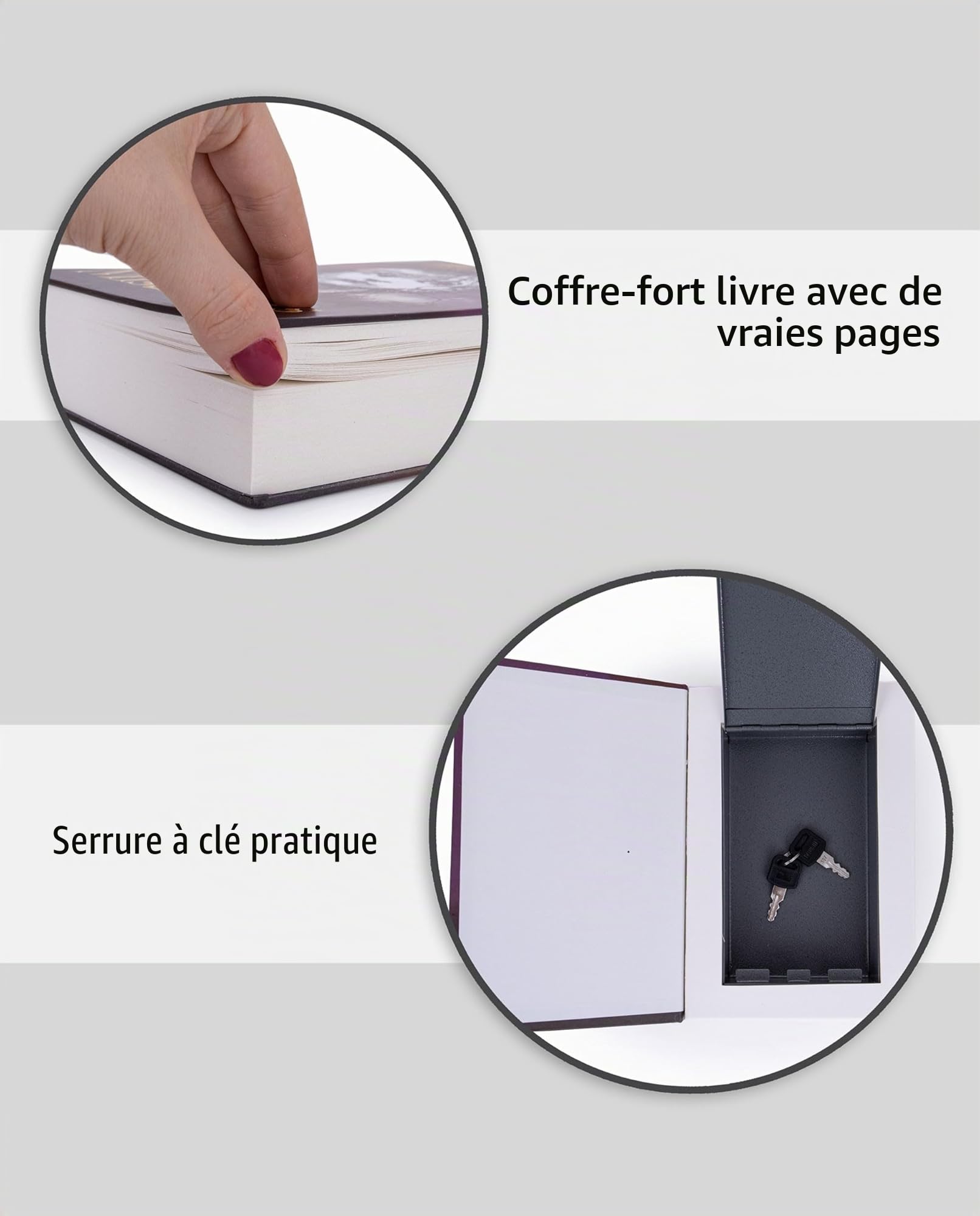 Toys4Boys Coffre-Fort Secret pour Livres avec boîte de Rangement pour clés, boîte de Rangement pour Argent, Bijoux cachés et cachés